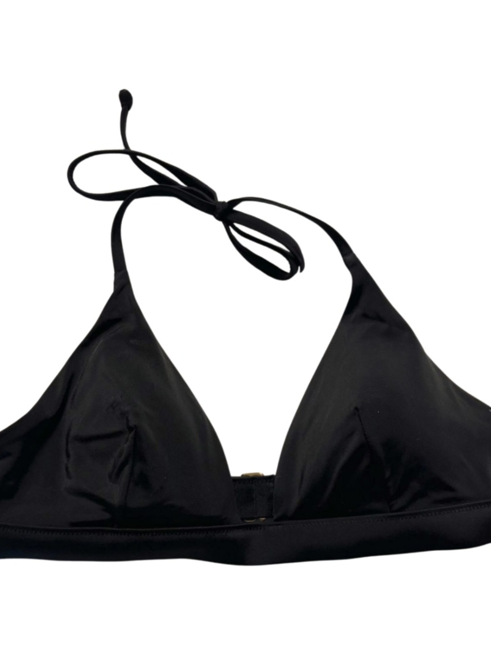 Victoria’s Secret Women’s Black Solid Halter Triangle Bikini Top Size Large